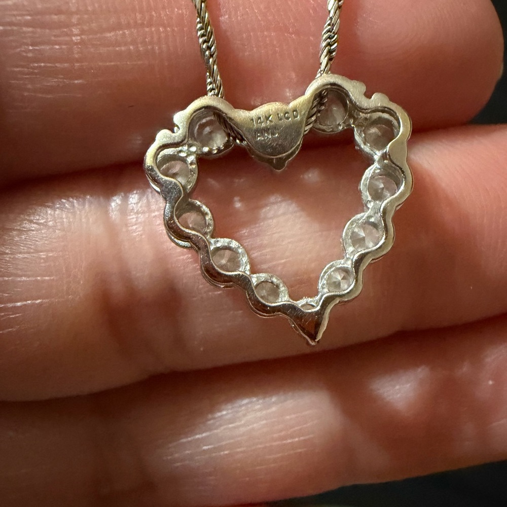 Kay Heart Diamond Necklace 1ct - Picture 3 of 12
